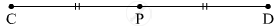 Point P is the midpoint of seg CD. If CP = 2.5, find l(CD). - Geometry ...