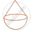 The image displays a solid shape formed by a right circular cone mounted on a hemisphere.