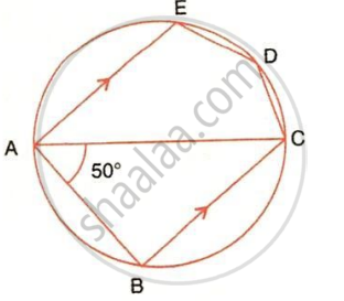 A circle with AC as a diameter, points A, B, C, D, and E on the circumference, and AE parallel to BC.