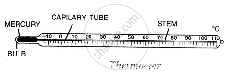 labeled diagram of a thermometer