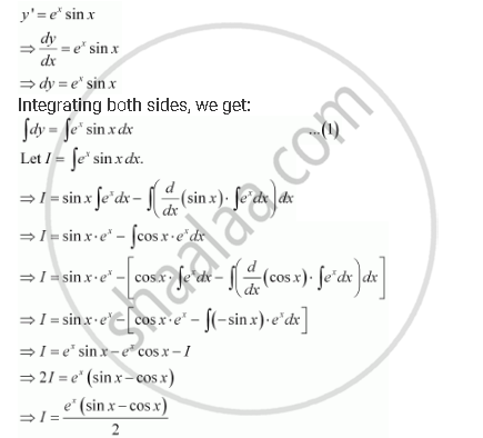 Find The Equation Of A Curve Passing Through The Point 0 0 And Whose Differential Equation Is Y E X Sin X Mathematics Shaalaa Com