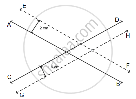 AB and CD are two intersecting lines. Find the position of a point ...