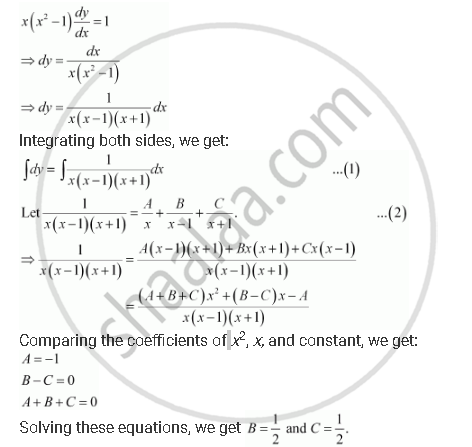 For Each Of The Differential Equations Find A Particular Solution Satisfying The Given Condition X X 2 1 Dy Dx 1 Y 0 When X 2 Mathematics Shaalaa Com