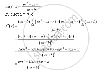 Find The Derivative Of The Following Functions It Is To Be Understood That A B C D P Q R And S Are Fixed Non Zero Constants And M And N Are Integers