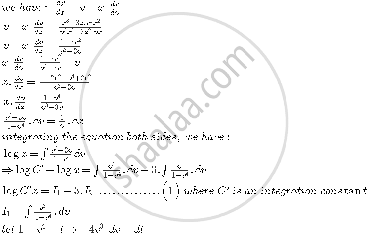 Prove That X2 Y2 C X2 Y2 2 Is The General Solution Of The Differential Equation X3 3xy2 Dx Y3 3x2y Dy Where C Is Parameter Mathematics Shaalaa Com