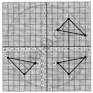 Use Graph Paper For This Question The Points A 2 3 B 4 5 And C 7 2 Are The Vertices Of A Abc I Write Down The Coordinates Of A B