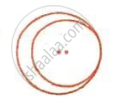 The image displays two eccentric or non-concentric circles with two marked center points.