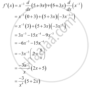 Find The Derivative Of X 3 5 3x Mathematics Shaalaa Com