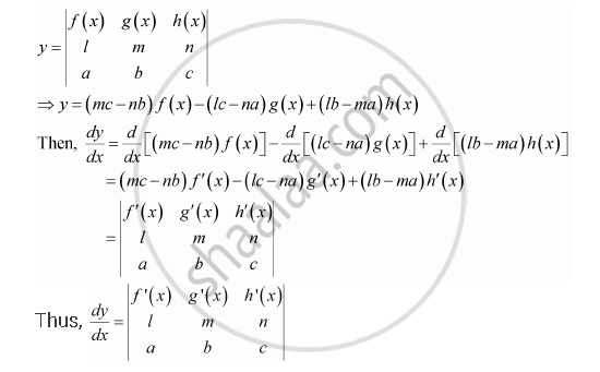 Prove That Dy Dx F X G X H X L M N A B C Mathematics Shaalaa Com