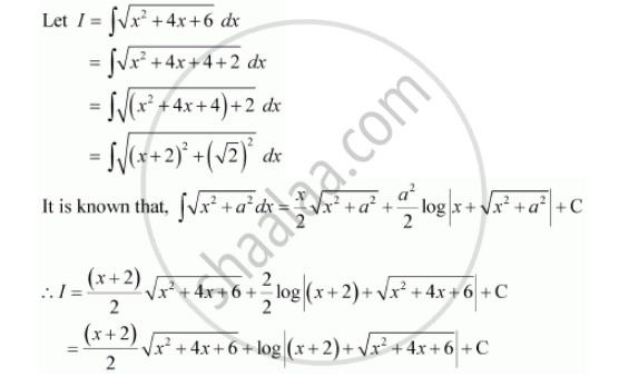 Integrate The Functions Sqrt X 2 4x 6 Mathematics Shaalaa