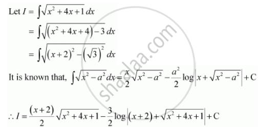Integrate The Functions Sqrt X 2 4x 1 Mathematics Shaalaa