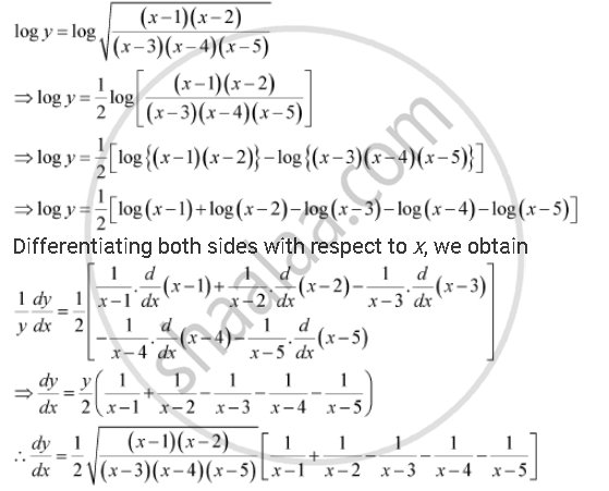 Differentiate The Function With Respect To X Sqrt X 1 X 2 X 3 X 4 X 5 Mathematics Shaalaa Com