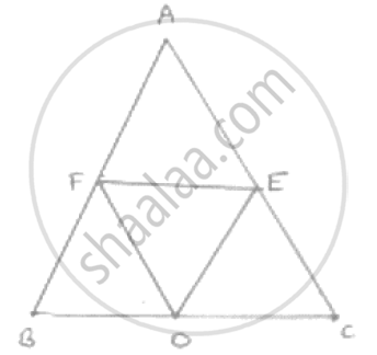 In A Abc D E And F Are Respectively The Mid Points Of Ca And Ab If The Lengths Of Side Ab And Ca Are 7 Cm 8 Cm And 9