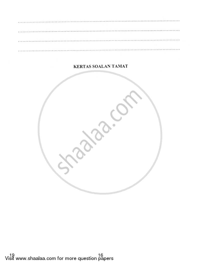 Bahasa Melayu 2018-2019 Class 10 - CBSE (Central Board of Secondary Education) question paper with PDF download