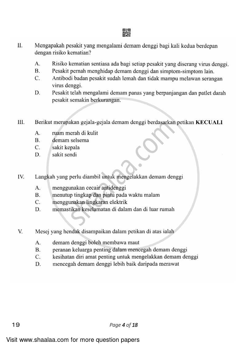 Bahasa Melayu 2022-2023 Class 10 - CBSE (Central Board of Secondary Education) question paper with PDF download