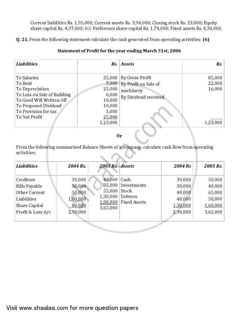 Accountancy 2005-2006 - CBSE 12th - Class 12 - CBSE (Central Board of Secondary Education) question paper with PDF download