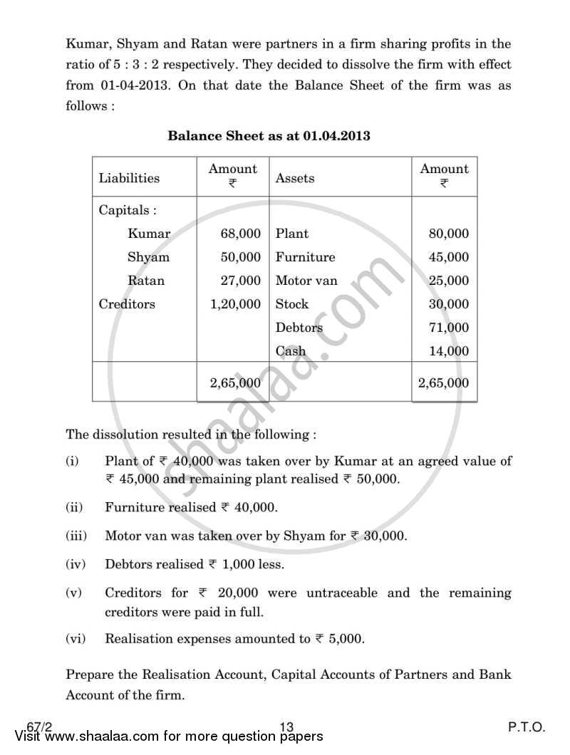 Accountancy 2013-2014 - CBSE 12th - Class 12 - CBSE (Central Board of Secondary Education) question paper with PDF download