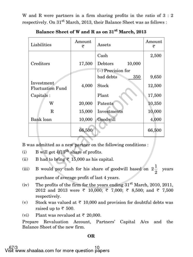 Accountancy 2013-2014 - CBSE 12th - Class 12 - CBSE (Central Board of Secondary Education) question paper with PDF download