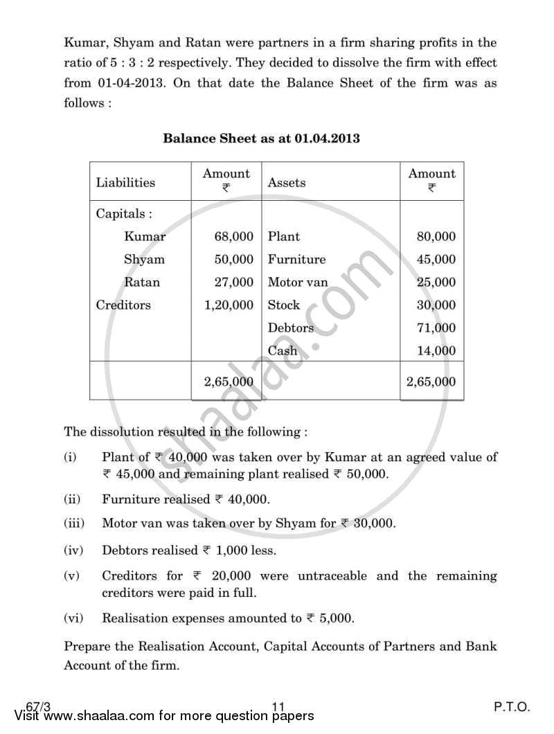 Accountancy 2013-2014 - CBSE 12th - Class 12 - CBSE (Central Board of Secondary Education) question paper with PDF download
