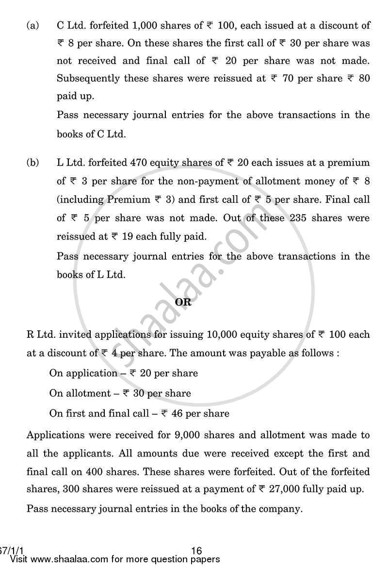 Accountancy 2013-2014 - CBSE 12th - Class 12 - CBSE (Central Board of Secondary Education) question paper with PDF download