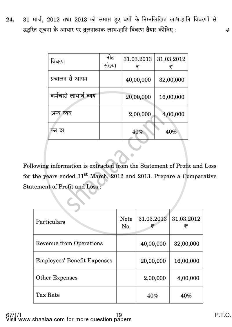 Accountancy 2013-2014 - CBSE 12th - Class 12 - CBSE (Central Board of Secondary Education) question paper with PDF download