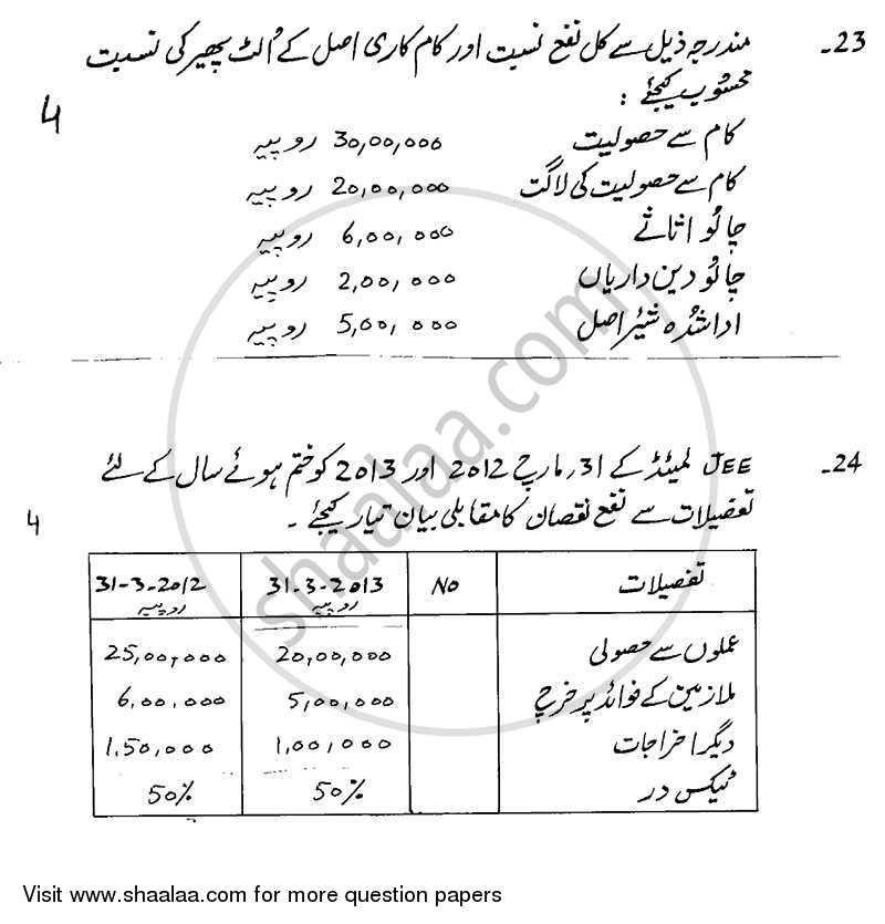 Accountancy 2013-2014 - CBSE 12th - Class 12 - CBSE (Central Board of Secondary Education) question paper with PDF download