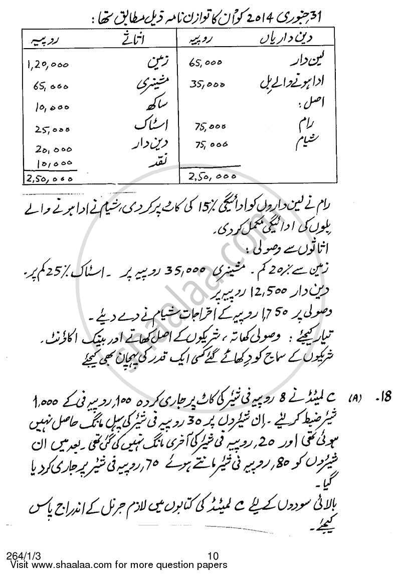 Accountancy 2013-2014 - CBSE 12th - Class 12 - CBSE (Central Board of Secondary Education) question paper with PDF download