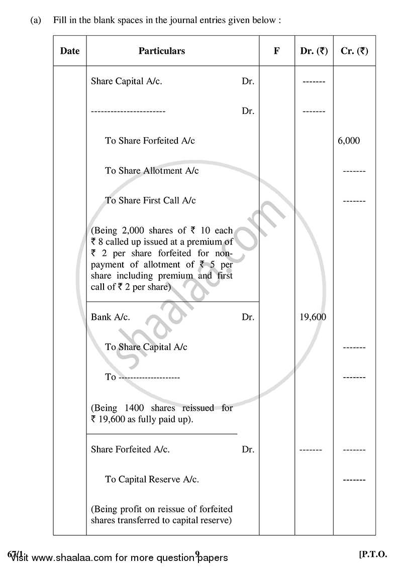 Accountancy 2014-2015 - CBSE 12th - Class 12 - CBSE (Central Board of Secondary Education) question paper with PDF download