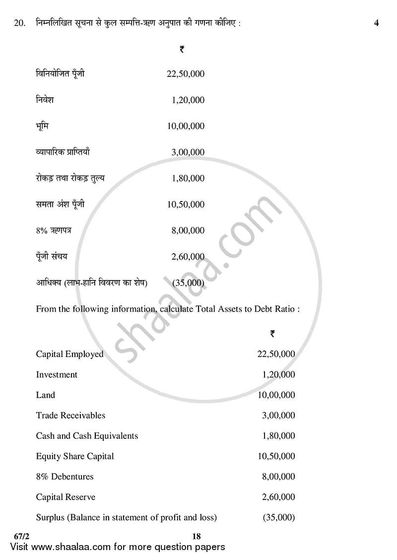 Accountancy 2014-2015 - CBSE 12th - Class 12 - CBSE (Central Board of Secondary Education) question paper with PDF download