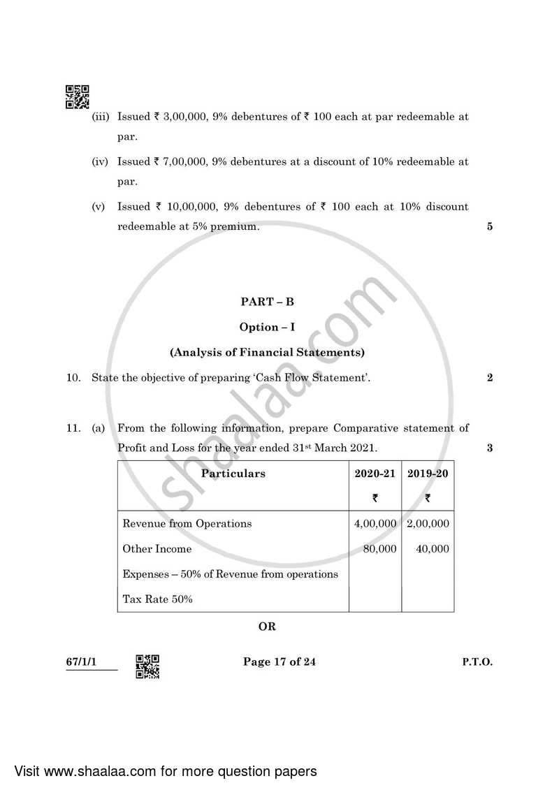 Accountancy 2021-2022 - CBSE 12th - Class 12 - CBSE (Central Board of Secondary Education) question paper with PDF download
