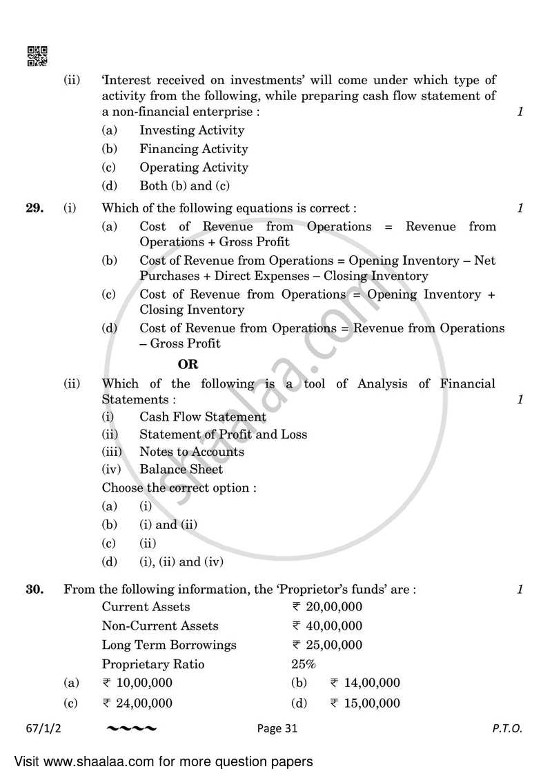 Accountancy 2022-2023 - CBSE 12th - Class 12 - CBSE (Central Board of Secondary Education) question paper with PDF download