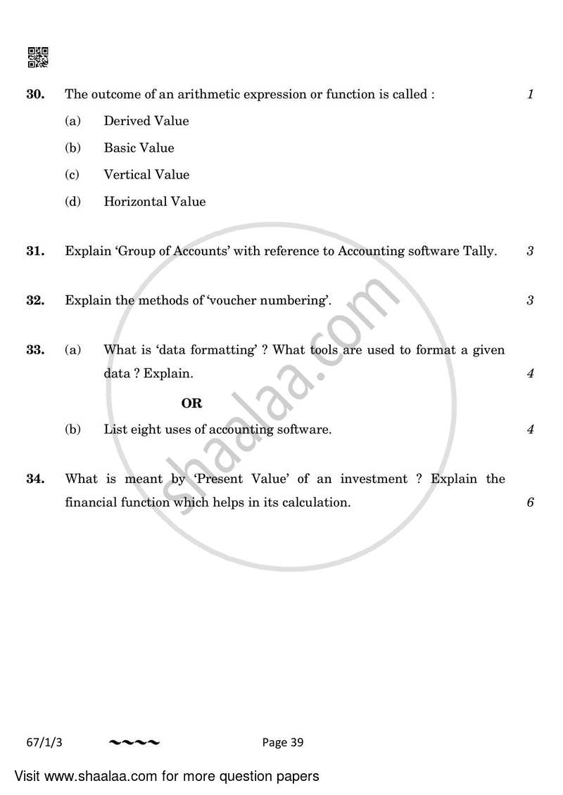 Accountancy 2022-2023 - CBSE 12th - Class 12 - CBSE (Central Board of Secondary Education) question paper with PDF download