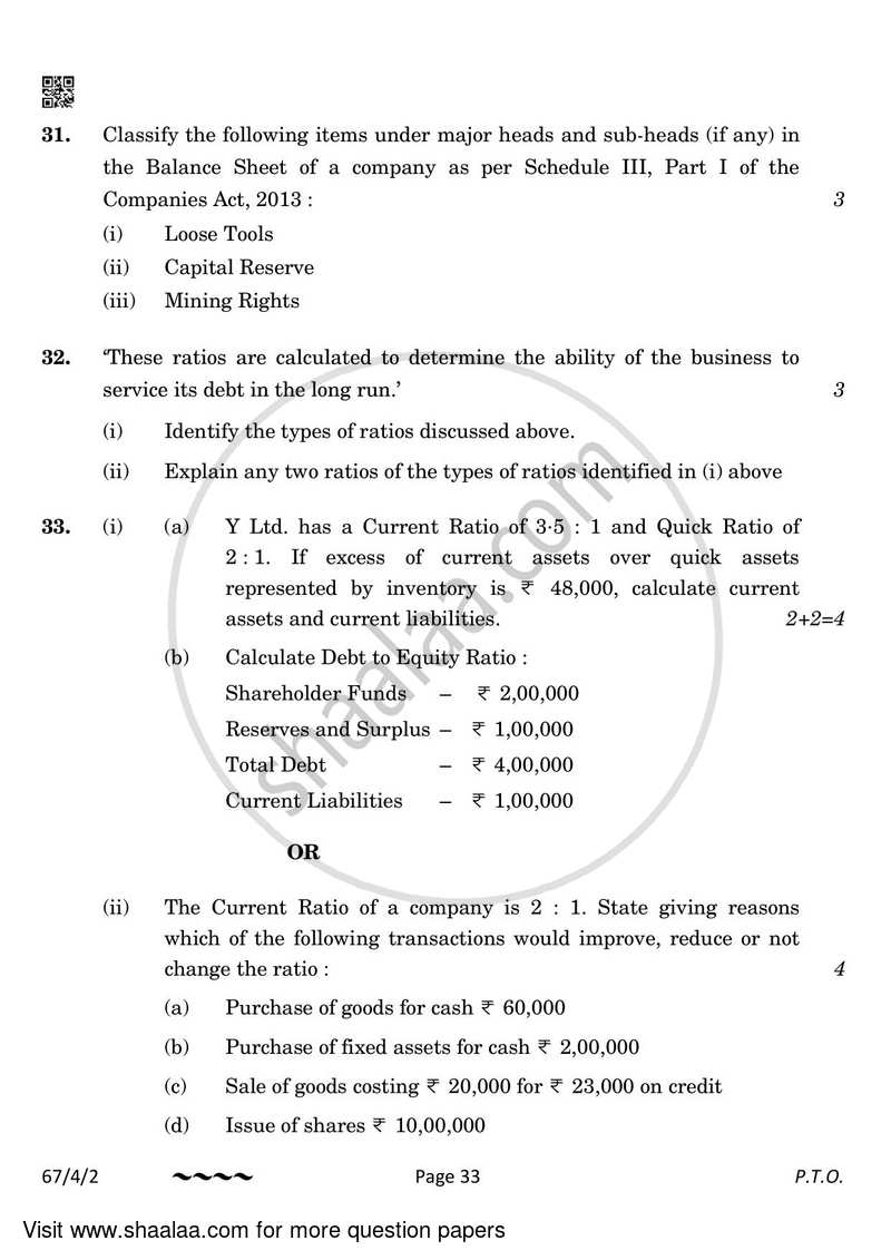 Accountancy 2022-2023 - CBSE 12th - Class 12 - CBSE (Central Board of Secondary Education) question paper with PDF download