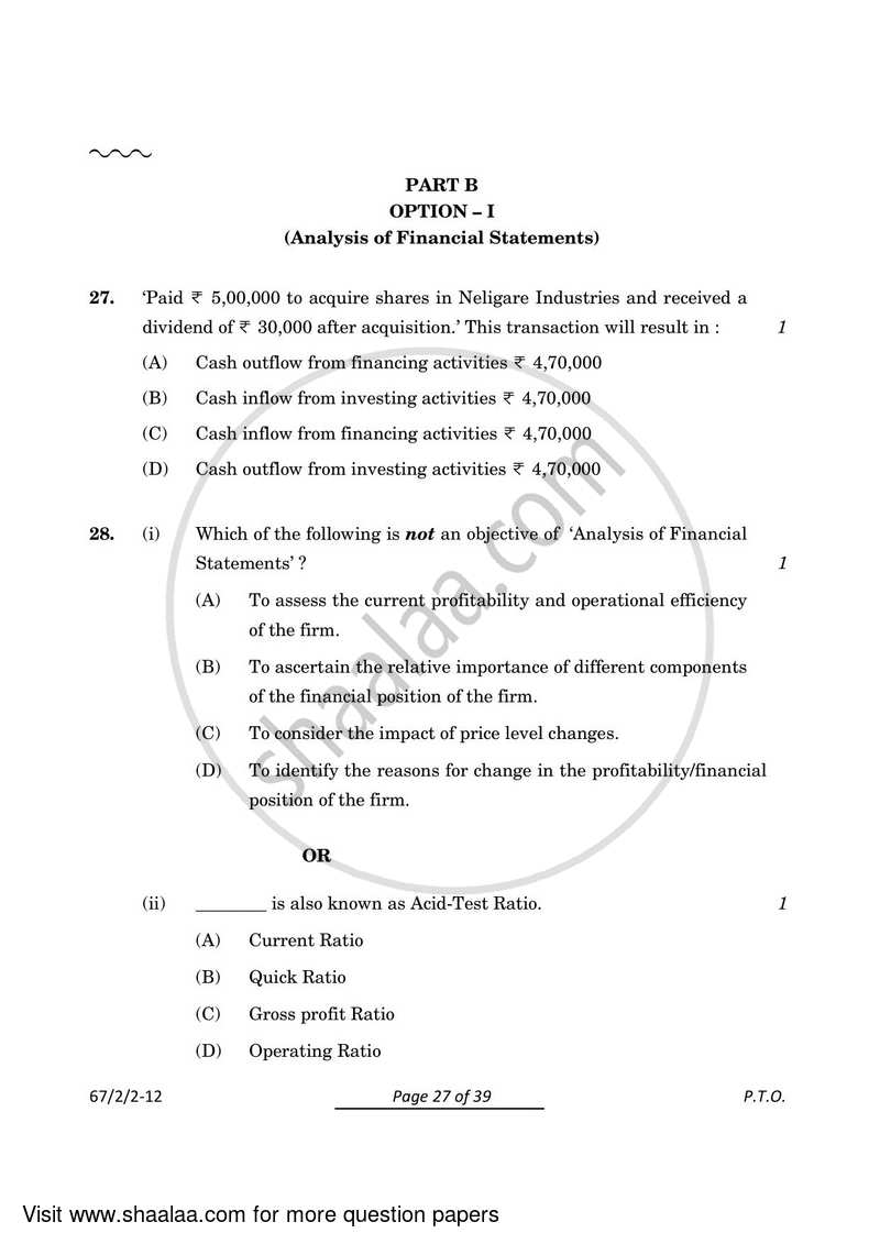 Accountancy 2023-2024 - CBSE 12th - Class 12 - CBSE (Central Board of Secondary Education) question paper with PDF download