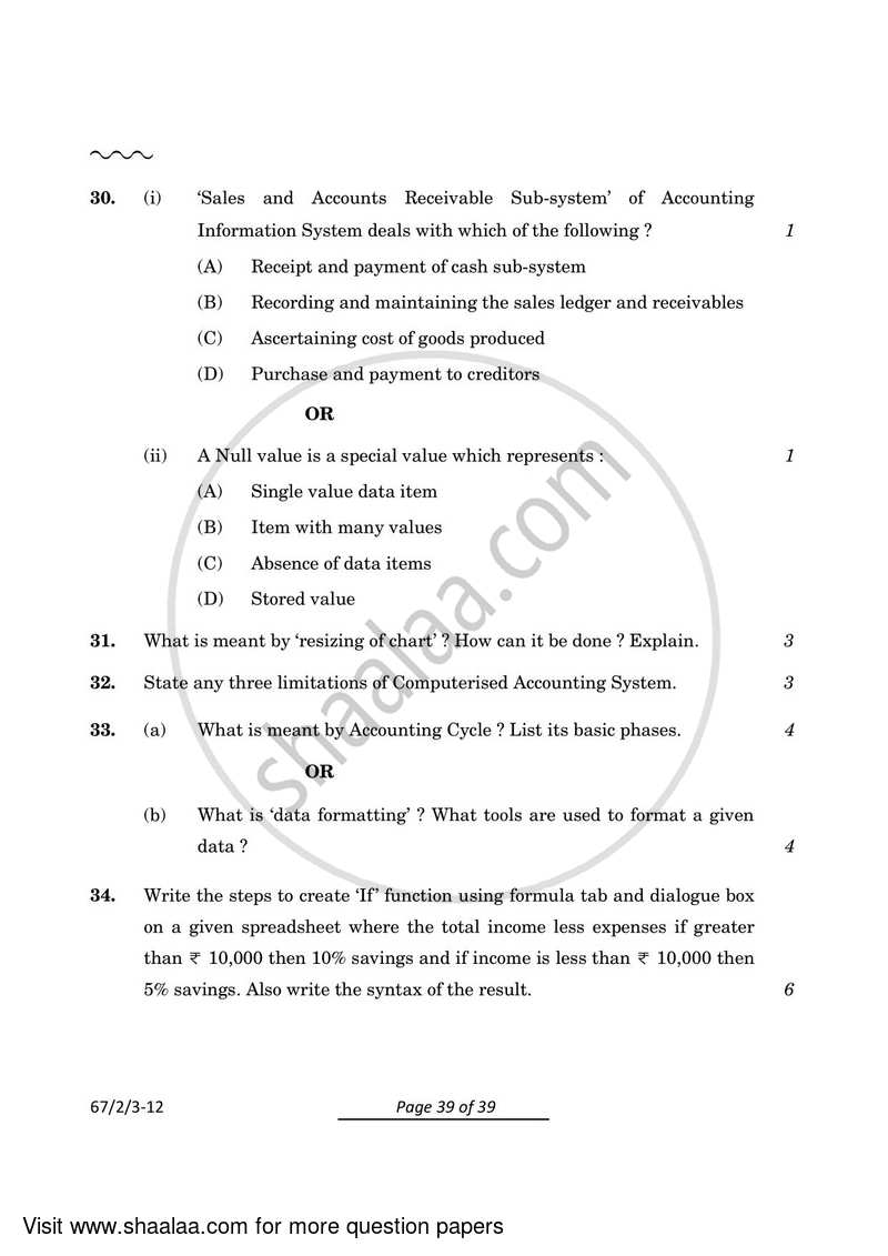 Accountancy 2023-2024 - CBSE 12th - Class 12 - CBSE (Central Board of Secondary Education) question paper with PDF download