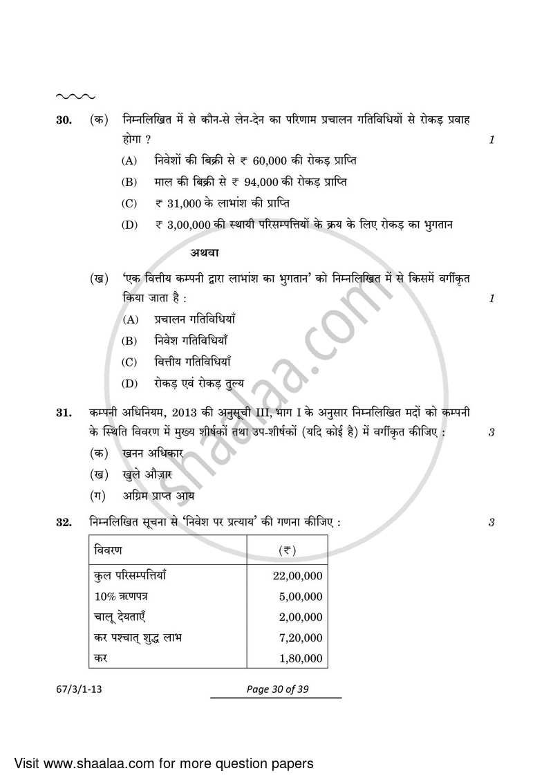 Accountancy 2023-2024 - CBSE 12th - Class 12 - CBSE (Central Board of Secondary Education) question paper with PDF download