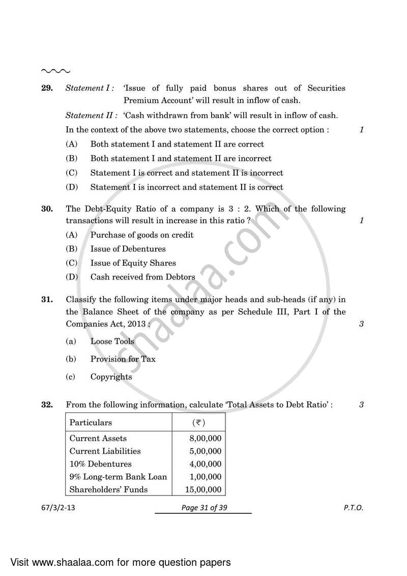 Accountancy 2023-2024 - CBSE 12th - Class 12 - CBSE (Central Board of Secondary Education) question paper with PDF download
