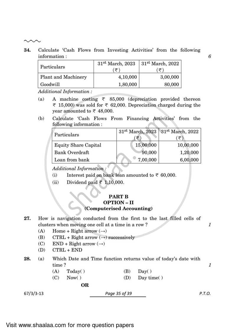 Accountancy 2023-2024 - CBSE 12th - Class 12 - CBSE (Central Board of Secondary Education) question paper with PDF download