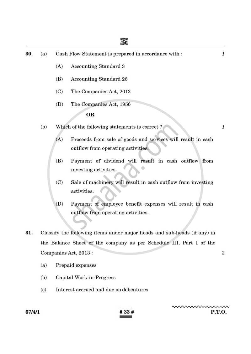 Accountancy 2024-2025 - CBSE 12th - Class 12 - CBSE (Central Board of Secondary Education) question paper with PDF download