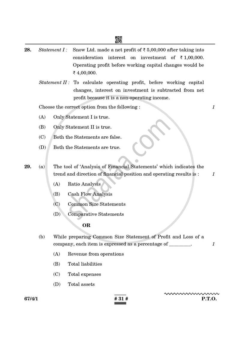 Accountancy 2024-2025 - CBSE 12th - Class 12 - CBSE (Central Board of Secondary Education) question paper with PDF download