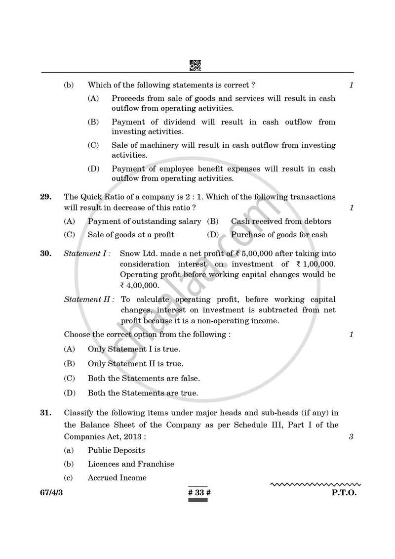 Accountancy 2024-2025 - CBSE 12th - Class 12 - CBSE (Central Board of Secondary Education) question paper with PDF download