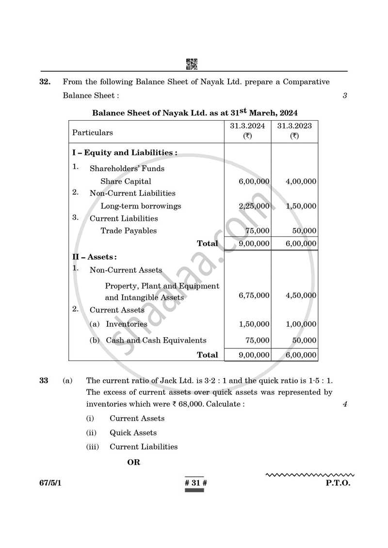Accountancy 2024-2025 - CBSE 12th - Class 12 - CBSE (Central Board of Secondary Education) question paper with PDF download
