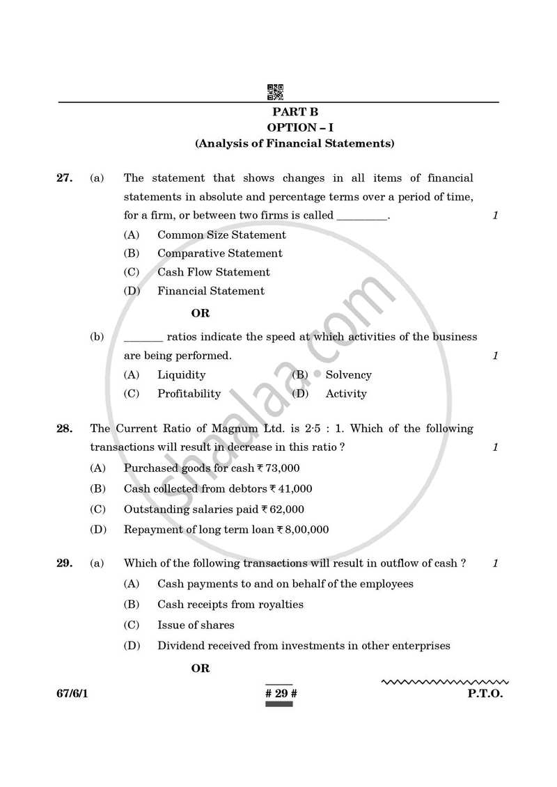 Accountancy 2024-2025 - CBSE 12th - Class 12 - CBSE (Central Board of Secondary Education) question paper with PDF download
