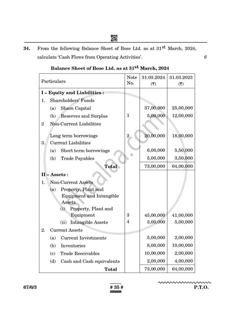 Accountancy 2024-2025 - CBSE 12th - Class 12 - CBSE (Central Board of Secondary Education) question paper with PDF download