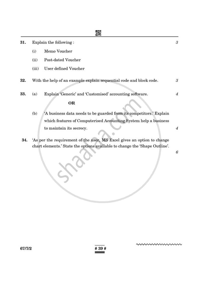 Accountancy 2024-2025 - CBSE 12th - Class 12 - CBSE (Central Board of Secondary Education) question paper with PDF download