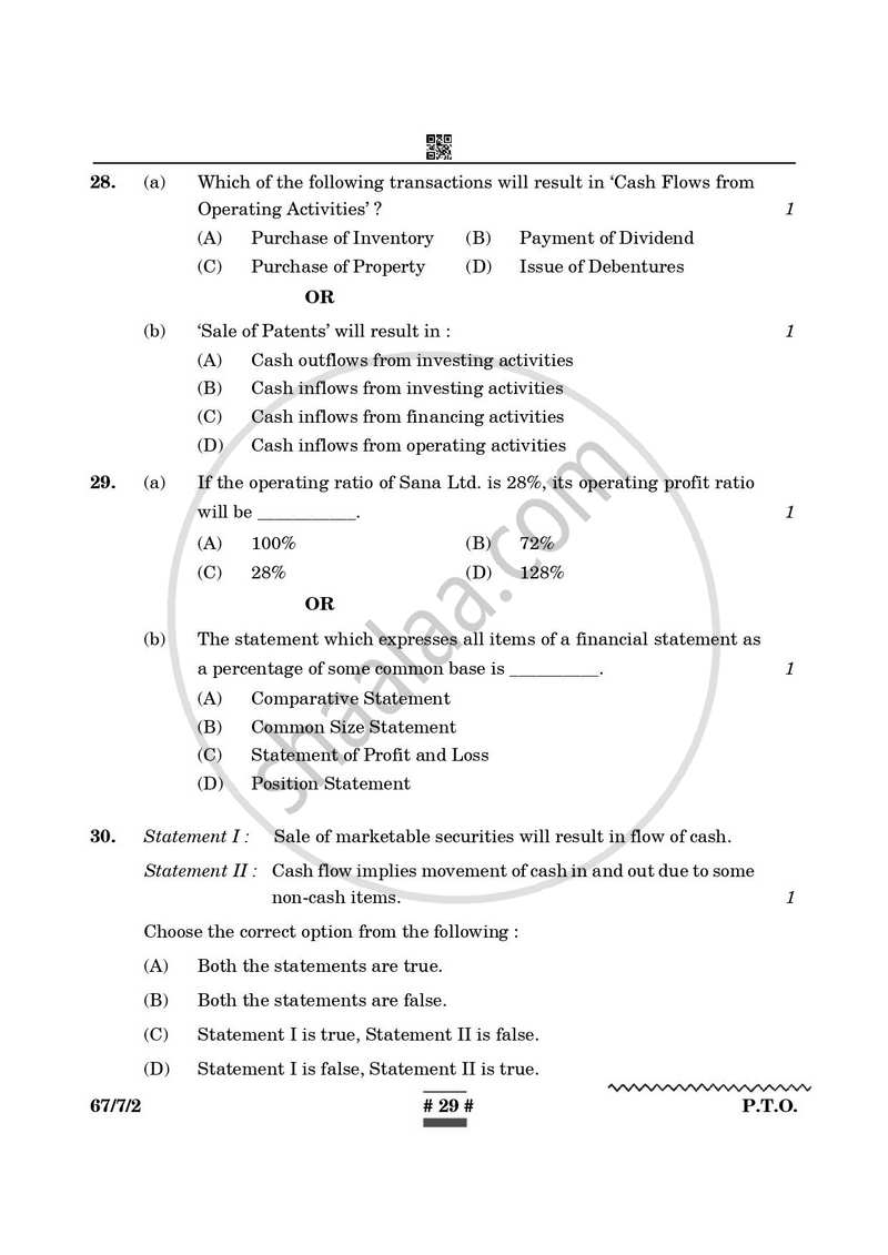 Accountancy 2024-2025 - CBSE 12th - Class 12 - CBSE (Central Board of Secondary Education) question paper with PDF download