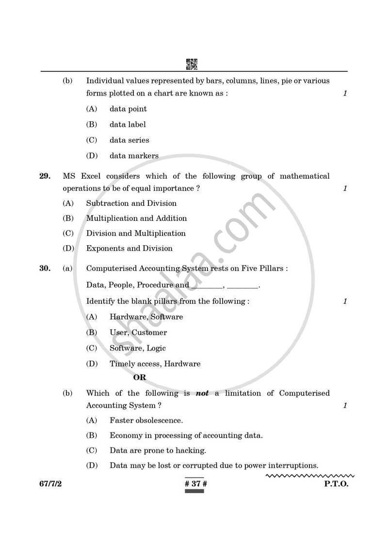 Accountancy 2024-2025 - CBSE 12th - Class 12 - CBSE (Central Board of Secondary Education) question paper with PDF download