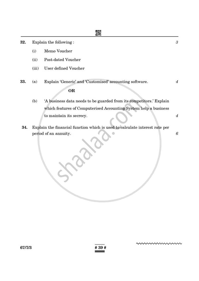 Accountancy 2024-2025 - CBSE 12th - Class 12 - CBSE (Central Board of Secondary Education) question paper with PDF download