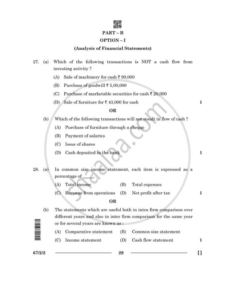Accountancy 2025-2026 - CBSE 12th - Class 12 - CBSE (Central Board of Secondary Education) question paper with PDF download