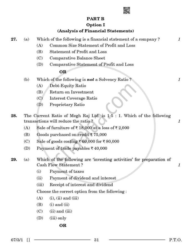 Accountancy 2025-2026 - CBSE 12th - Class 12 - CBSE (Central Board of Secondary Education) question paper with PDF download